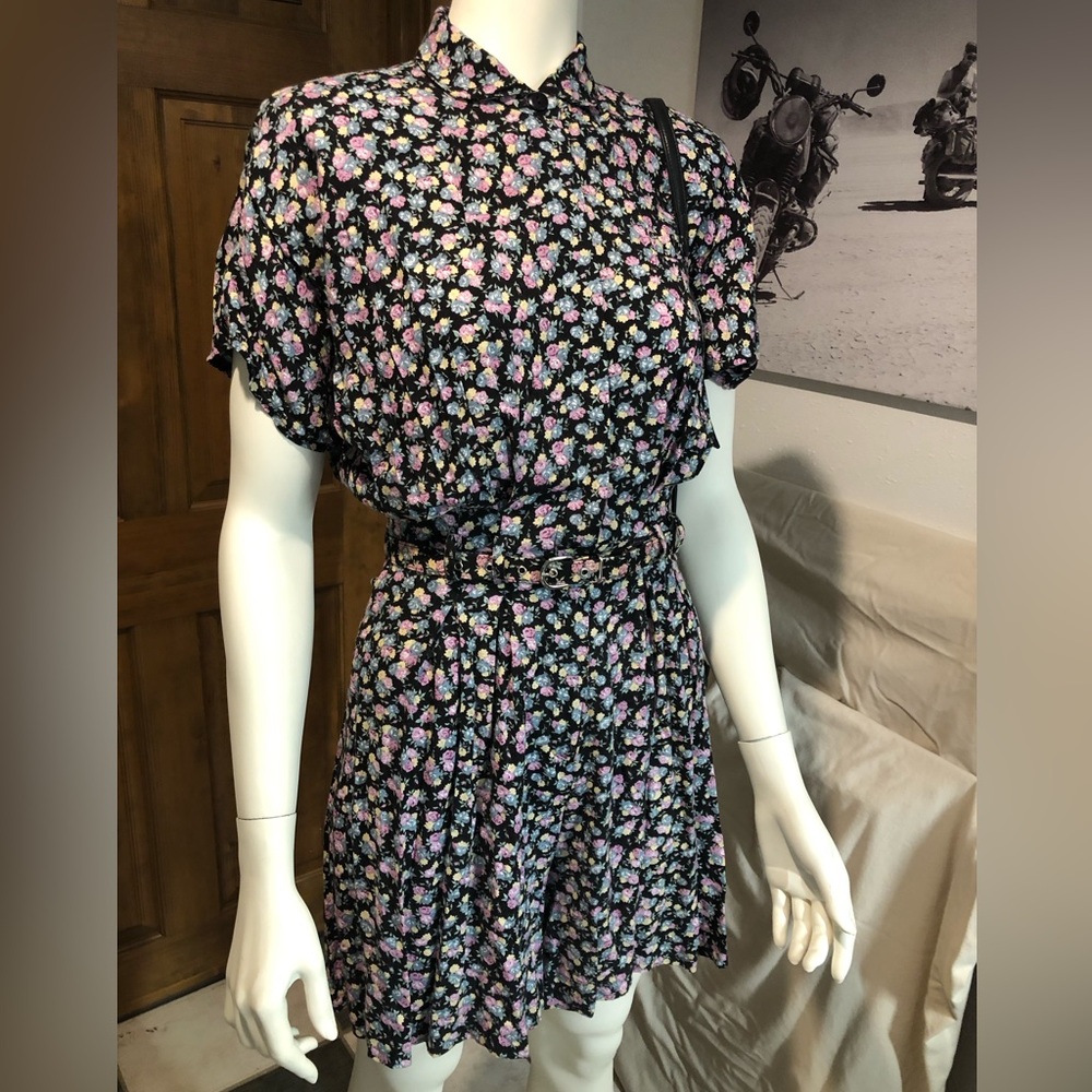 Vintage Rampage Floral Belted Romper Festival Season